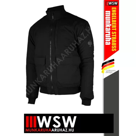 .Engelbert Strauss ICONIC BLACK szélálló bélelt technikai kabát - munkaruha