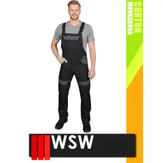   WSW COCO BLACK technikai 100% pamut férfi kantáros munkanadrág - munkaruha