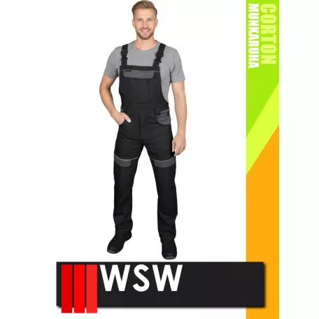 WSW COCO BLACK technikai 100% pamut férfi kantáros munkanadrág - munkaruha