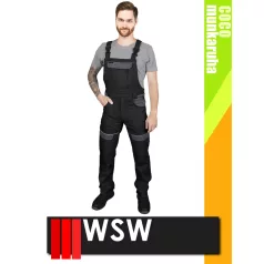   WSW COCO BLACK technikai 100% pamut férfi kantáros munkanadrág - munkaruha