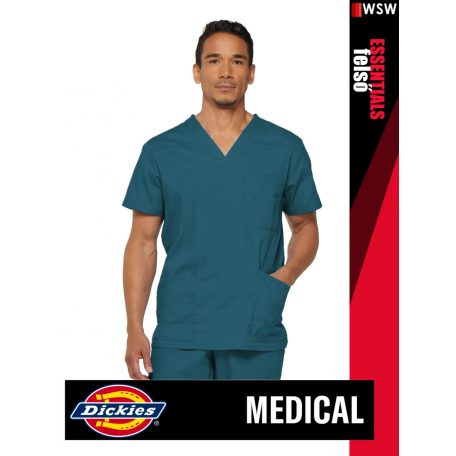 Dickies Medical EDS ESSENTIALS CARRIBEAN férfi v-nyakú egészségügyi tunika felső - munkaruha