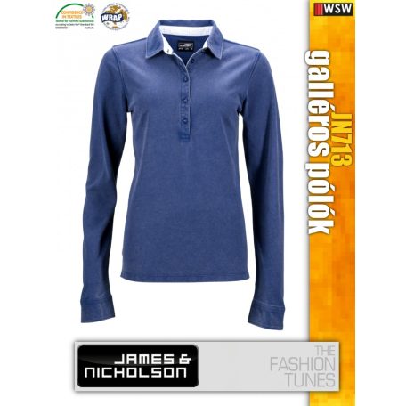 James & Nicholson JN713 női hosszúujjú prémium galléros póló