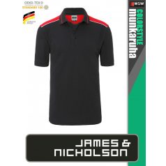   James & Nicholson COLORSTYLE CARBON technikai kétszínű galléros póló - munkaruha