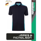 James & Nicholson COLORSTYLE NAVY technikai kétszínű galléros póló - munkaruha