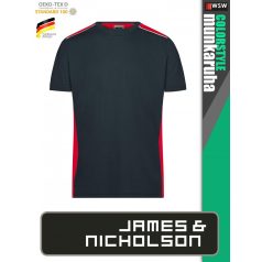   James & Nicholson COLORSTYLE CARBON technikai kétszínű póló - munkaruha