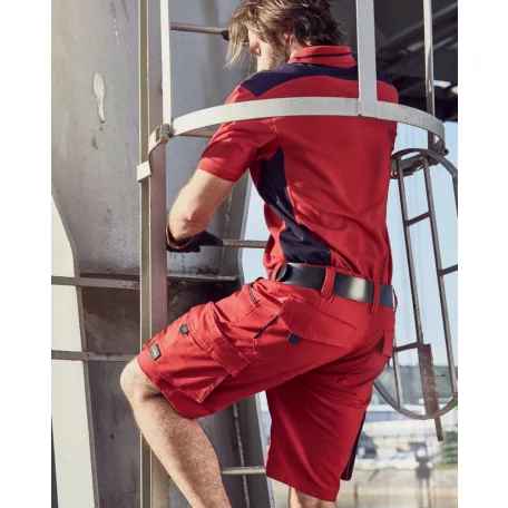 James & Nicholson COLORSTYLE BLACK technikai pamutgazdag rövidnadrág - munkaruha