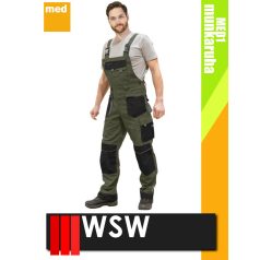   WSW SETENTA OLIVE technikai kevertszálas kantáros munkanadrág - munkaruha