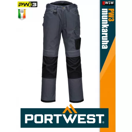 Portwest PW3 BLACKGREY derekas munkanadrág - munkaruha