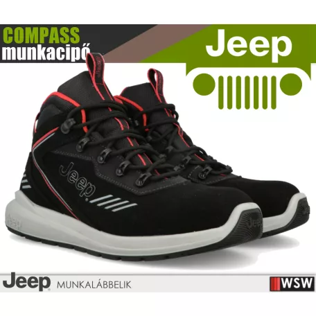 Jeep COMPASS BLACK S3L technikai fémmentes prémium munkacipő - munkabakancs