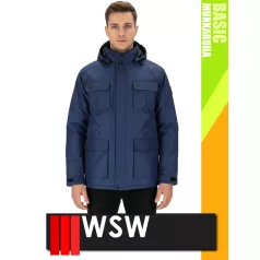   WSW BASIC NAVY YES technikai kevertszálas téli kabát - munkaruha