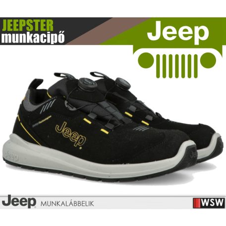 Jeep JEEPSTER BLACK S3L technikai fémmentes önbefűzős prémium munkacipő - munkabakancs