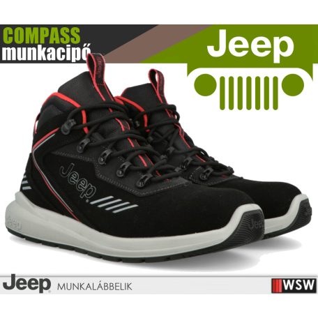 Jeep COMPASS BLACK S3L technikai fémmentes prémium munkacipő - munkabakancs