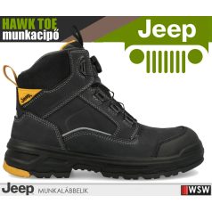   Jeep HAWK TOE BLACK S3L technikai fémmentes önbefűzős prémium munkacipő - munkabakancs