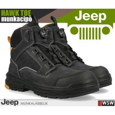 Jeep HAWK TOE BLACK S3L technikai fémmentes önbefűzős prémium munkacipő - munkabakancs