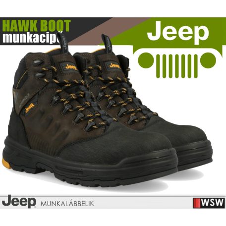 Jeep HAWK BOOT BROWN S7S technikai fémmentes prémium munkacipő - munkabakancs