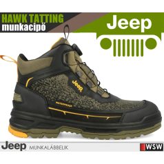   Jeep HAWK TATTING OLIVE S7S technikai fémmentes prémium munkacipő - munkabakancs
