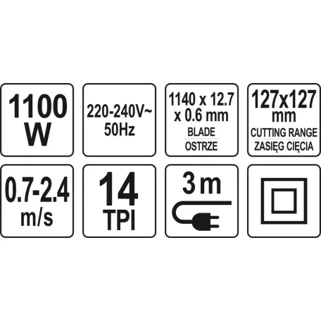 Yato elektromos szalagfűrész 1100W - elektromos kisgép