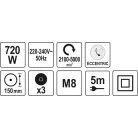 Yato elektromos polírozó gép teljesítmény szabolyozóval 150 mm - 720W - elektromos kisgép