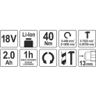 Yato akkumulátoros fúrócsavarozó 18V - 40Nm - elektromos kisgép