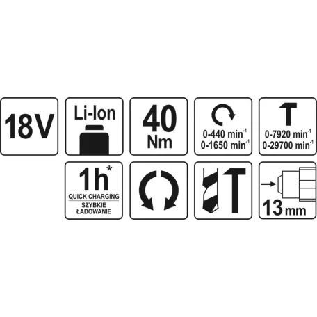 Yato akkumulátoros fúrócsavarozó 12V - 40 Nm (csak gép) - elektromos kisgép