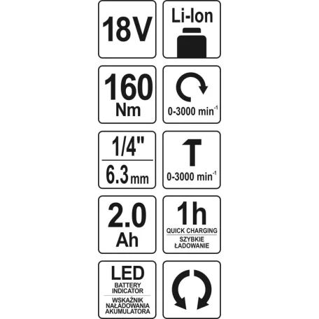 Yato akkumulátoros ütvecsavarozó 18V - 300 Nm - elektromos kisgép