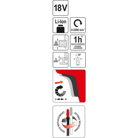 Yato akkumulátoros szúrófűrész dekopír fűrész 18V (csak gép) - elektromos kisgép