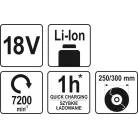 Yato akkumulátoros szegélynyíró 18V (csak gép) - elektromos kisgép