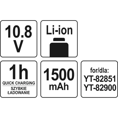 Yato LI-ION 10.8V akkumulátor 1.0 AH - elektromos kisgép