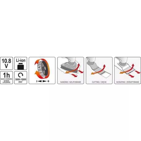 Yato akkumulátoros multiszerszám 10,8V - elektromos kisgép