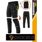 Procera ZEUS BLACK 2in1 rip-stop hasadásmentes levehető szárú rövid és slimfit deréknadrág - munkaruha