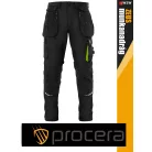 Procera ZEUS BLACK 2in1 rip-stop hasadásmentes levehető szárú rövid és slimfit deréknadrág - munkaruha