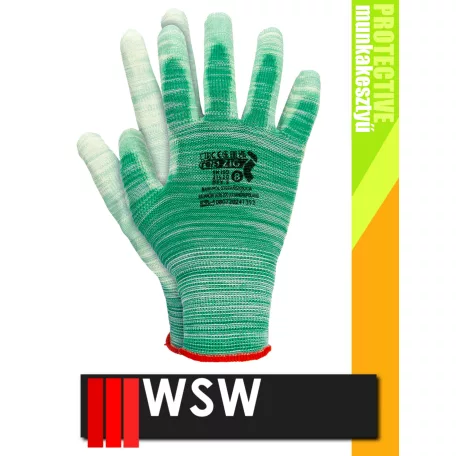 WSW ZIG GREEN mártott munkakesztyű - 12 pár/csomag